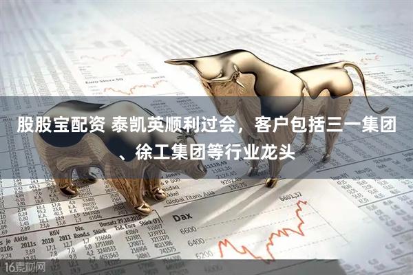 股股宝配资 泰凯英顺利过会，客户包括三一集团、徐工集团等行业龙头